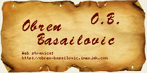 Obren Basailović vizit kartica